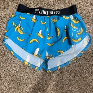 ChicknLegs Women's Blue Banana Athletic Shorts